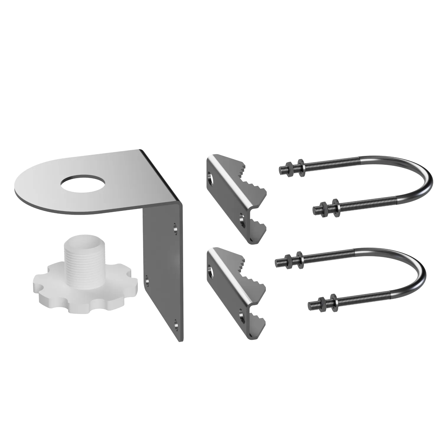 Antennenhalter für Mastmontage Vertikal und Horizontal – MH1, Edelstahl – Bild 6