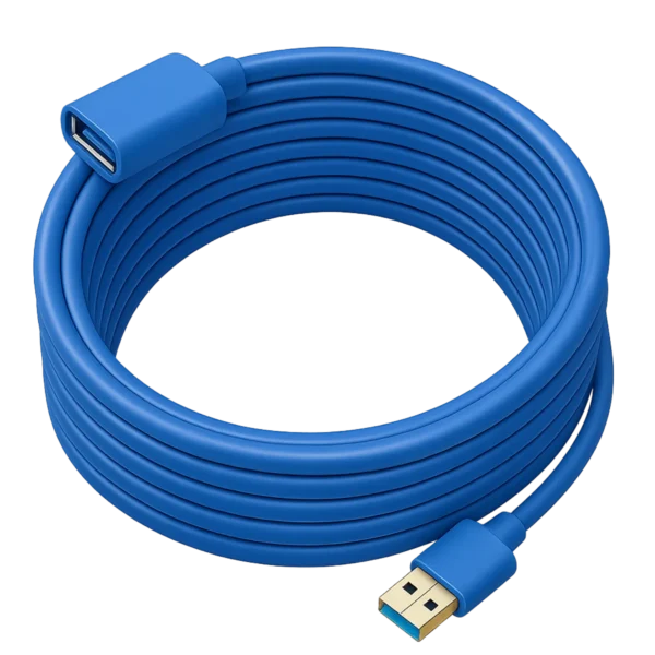 PREMIUM USB 3.0 Verlängerungskabel – A Stecker auf A Buchse – Blau AWG22
