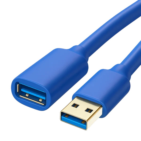 PREMIUM USB 3.0 Verlängerungskabel – A Stecker auf A Buchse – Blau AWG22 – Bild 2